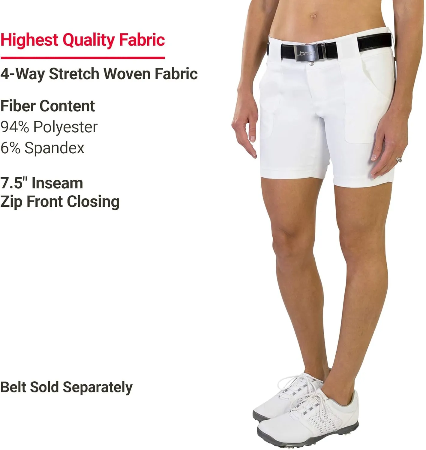 Jofit Apparel Golf Shorts Womens Athletic Clothing, Everyday Shorts for Casual or Sportswear