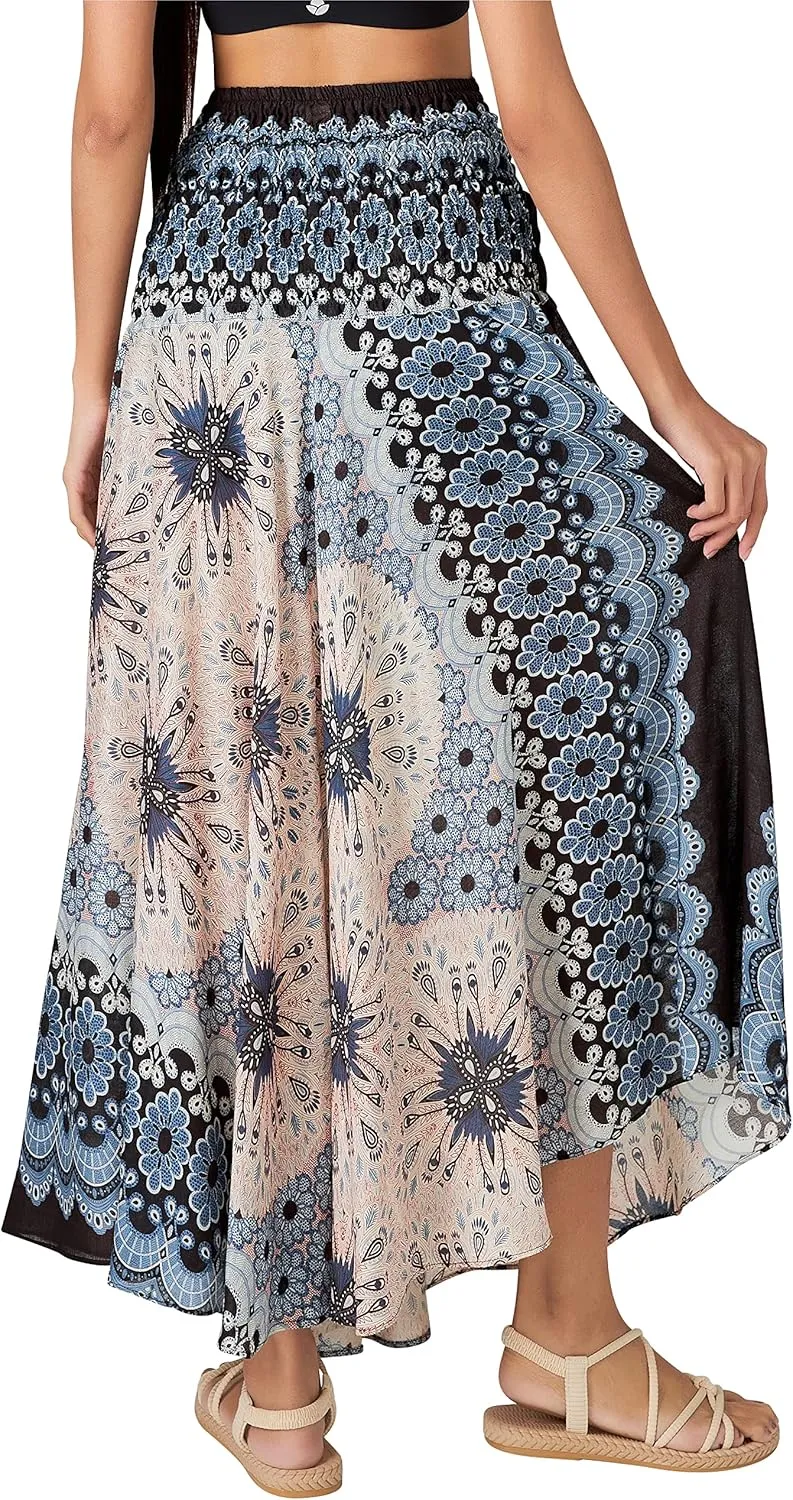 Joob Joob Long Boho Skirts for Women - Bohemian Hippie Maxi Summer Skirt