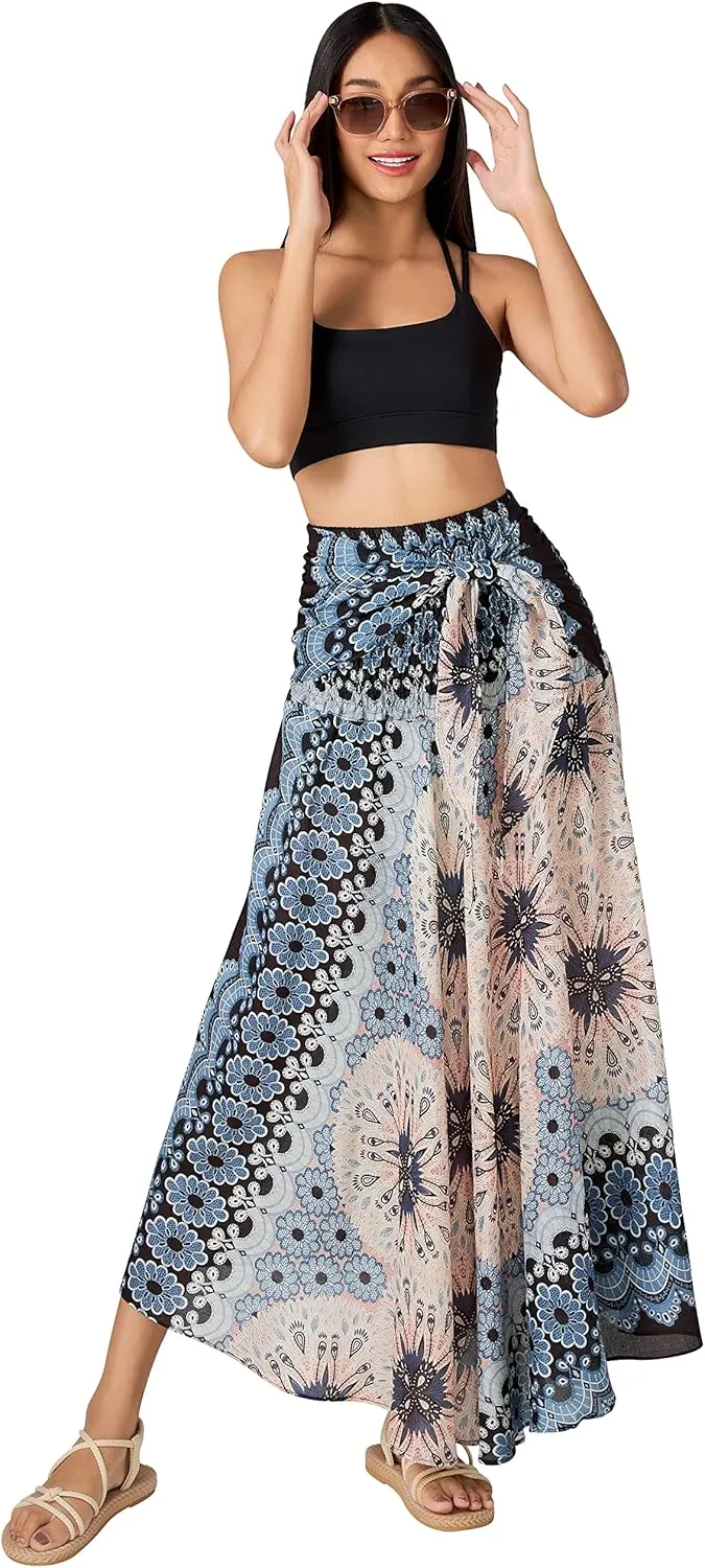 Joob Joob Long Boho Skirts for Women - Bohemian Hippie Maxi Summer Skirt