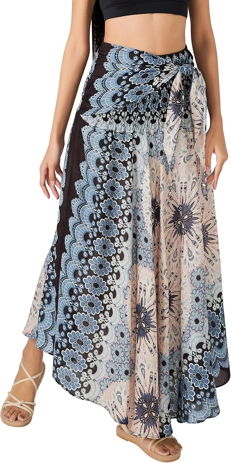Joob Joob Long Boho Skirts for Women - Bohemian Hippie Maxi Summer Skirt