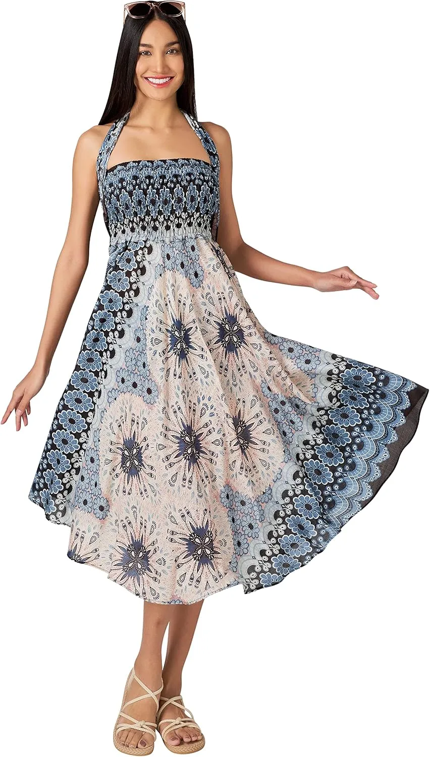 Joob Joob Long Boho Skirts for Women - Bohemian Hippie Maxi Summer Skirt