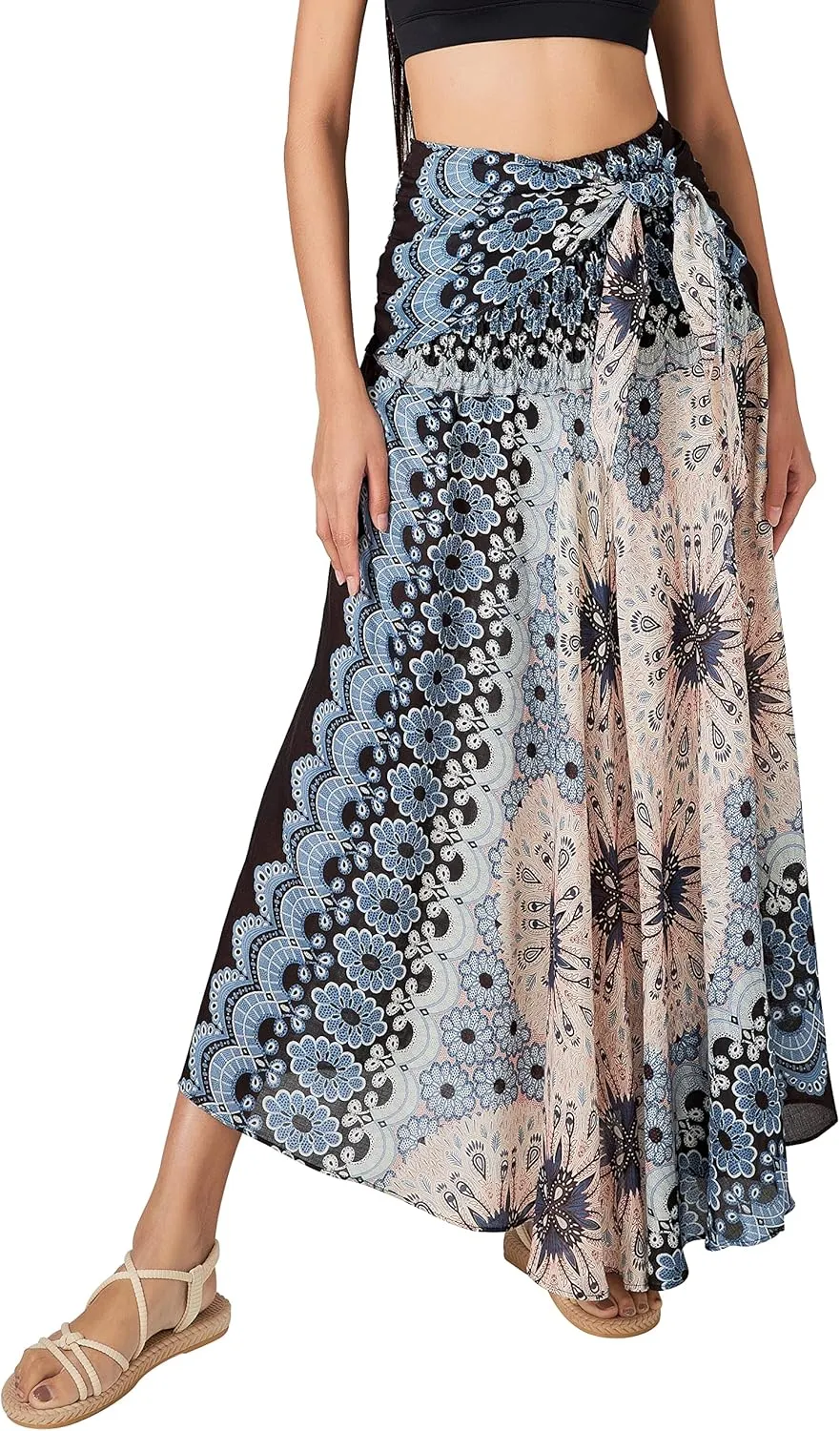Joob Joob Long Boho Skirts for Women - Bohemian Hippie Maxi Summer Skirt