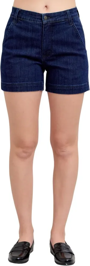 Judy Blue High Waist Dark Denim Trouser Shorts