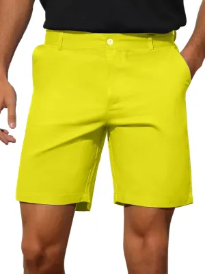 Lars Amadeus Dress Shorts for Men's Slim Fit Lightweight Flat Front Business Chino Shorts