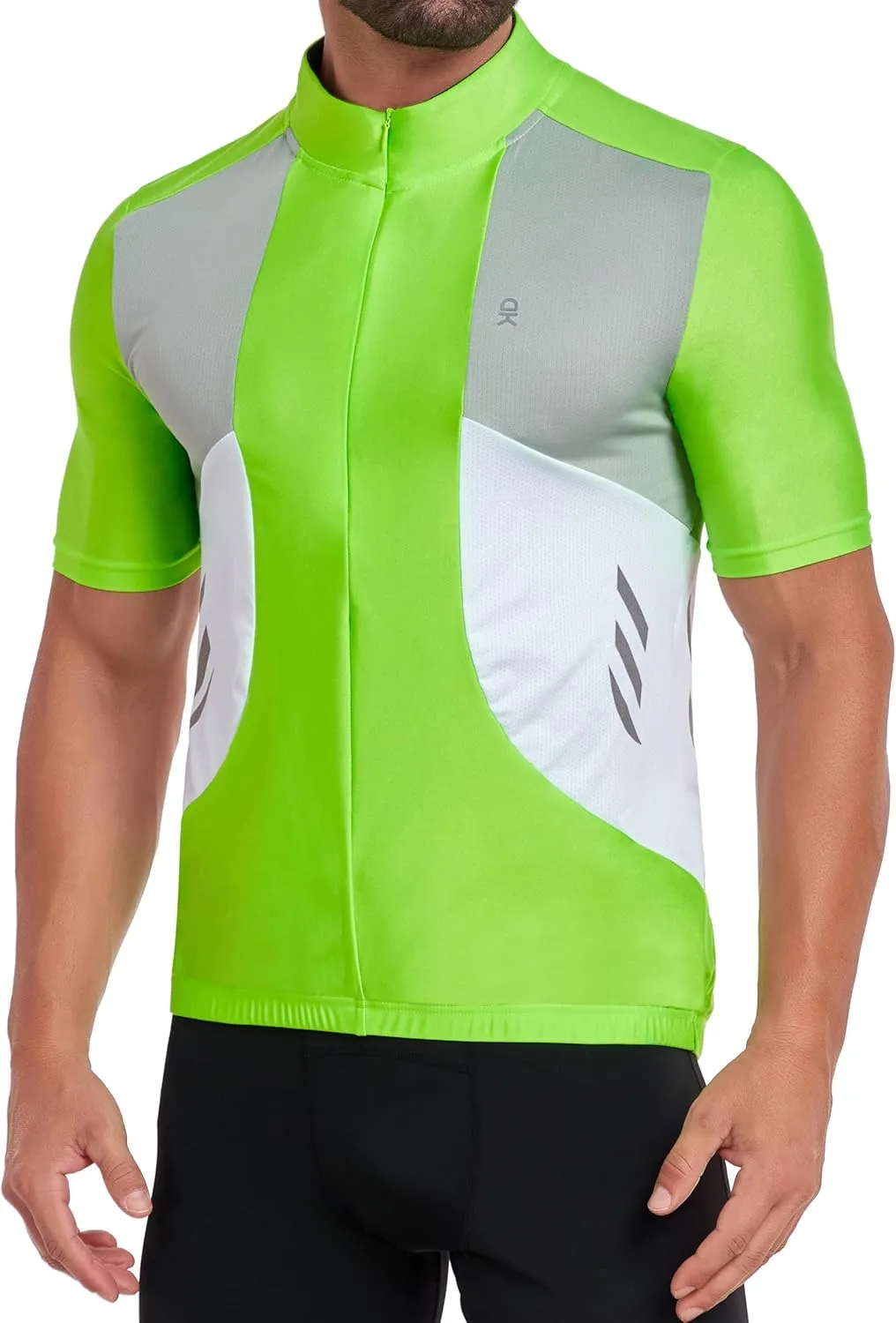 Little Donkey Andy Men's Half Zip Breathable Cycling Vests Reflective Sleeveless Jerseys Lightweight Bicycle Running