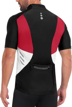 Little Donkey Andy Men's Half Zip Breathable Cycling Vests Reflective Sleeveless Jerseys Lightweight Bicycle Running