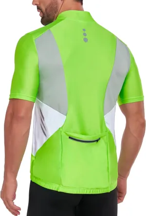 Little Donkey Andy Men's Half Zip Breathable Cycling Vests Reflective Sleeveless Jerseys Lightweight Bicycle Running