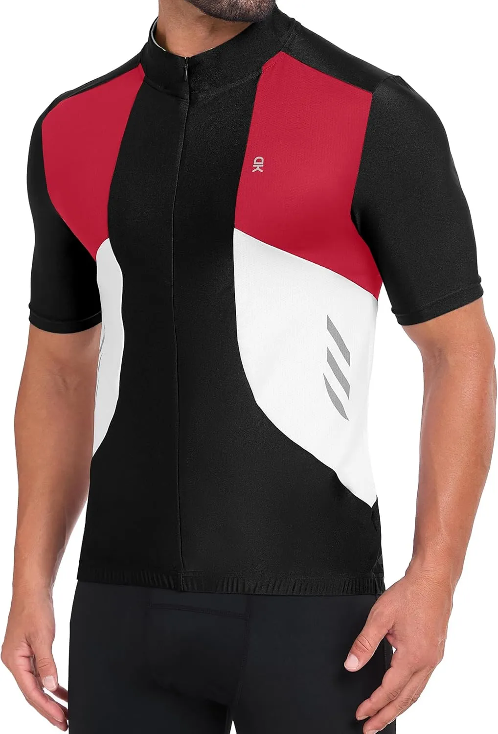 Little Donkey Andy Men's Half Zip Breathable Cycling Vests Reflective Sleeveless Jerseys Lightweight Bicycle Running