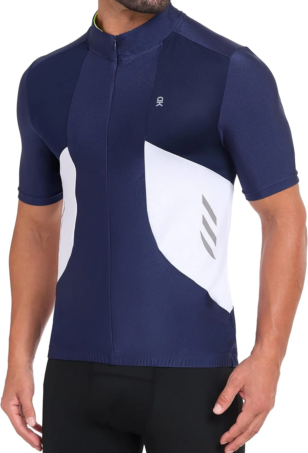 Little Donkey Andy Men's Half Zip Breathable Cycling Vests Reflective Sleeveless Jerseys Lightweight Bicycle Running