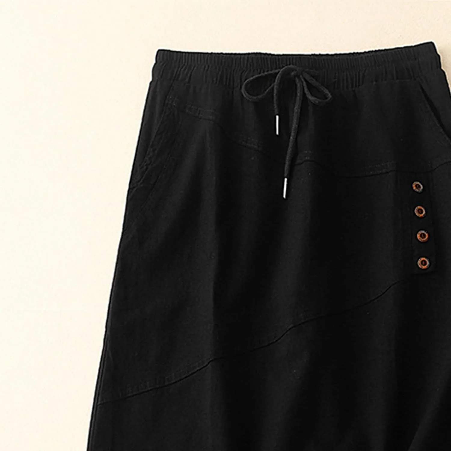 Long Skirts for Women Casual Drawstring Elastic Wasit Swing A Line Midi Skirt Loose Fit Work Out Skirts
