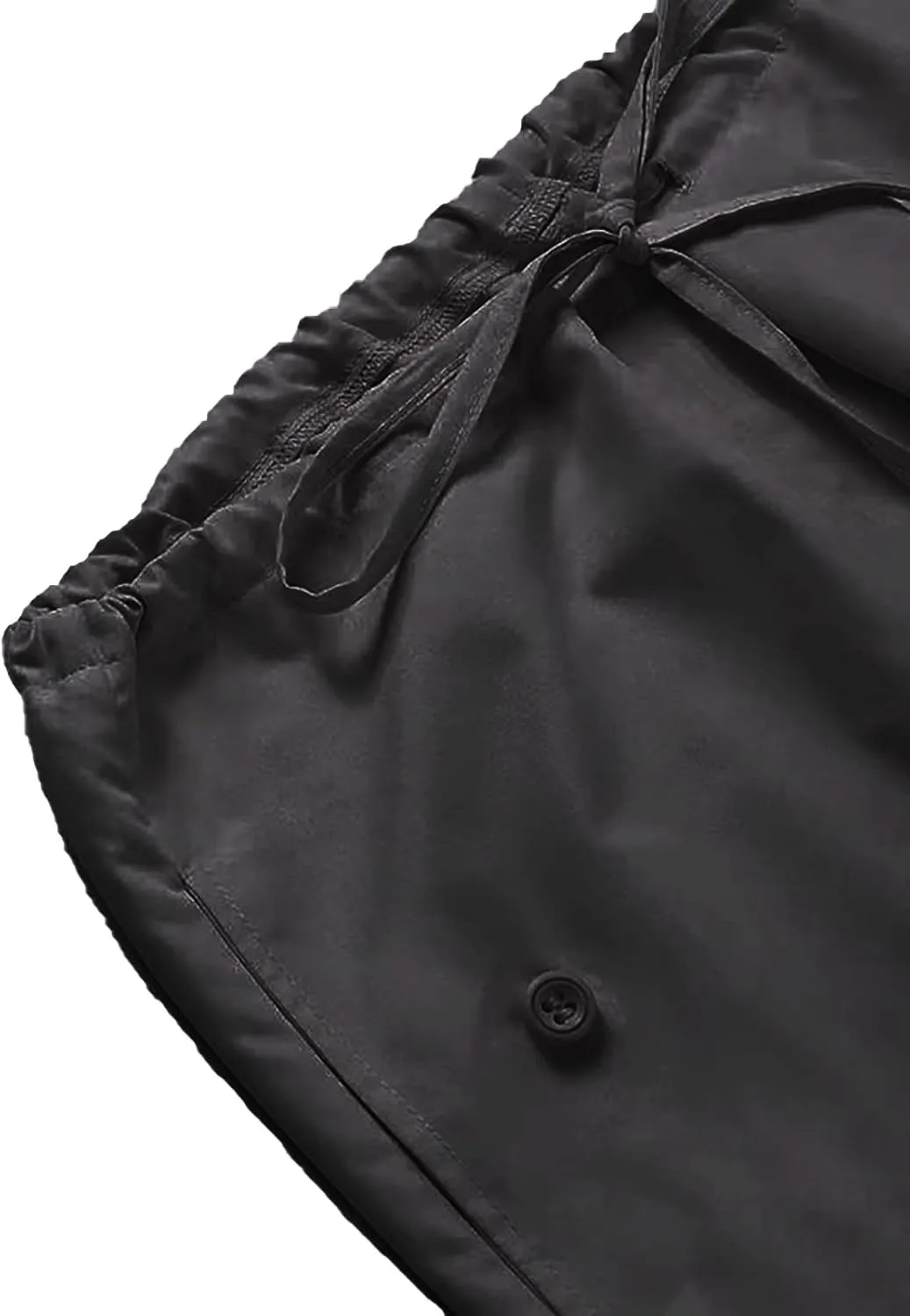 LQI Parachute Pants for Women Y2K Baggy Cargo Pants Drawstring Trousers Low Rise Loose Jogger Sweatpants