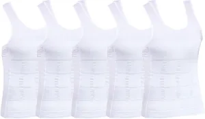 Maiyifu-GJ 5 Pack Men's Shapewear Tank Top Muscle Gym Compression Shirts Athletic Workout Sleeveless Slimming Undershirts