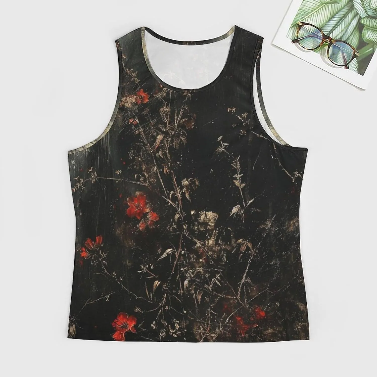 MARSVOVO Graphic Tank Tops for Men Summer 2024 Vintage Graffiti Casual Breathable Quick-Dry Muscle Soft Underwear
