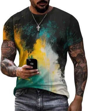 MARSVOVO Mens Camo T-Shirt Tops 2024 Novelty Graphic Casual Short Sleeve Sportswear Fashion Cotton Loose Workout Tee