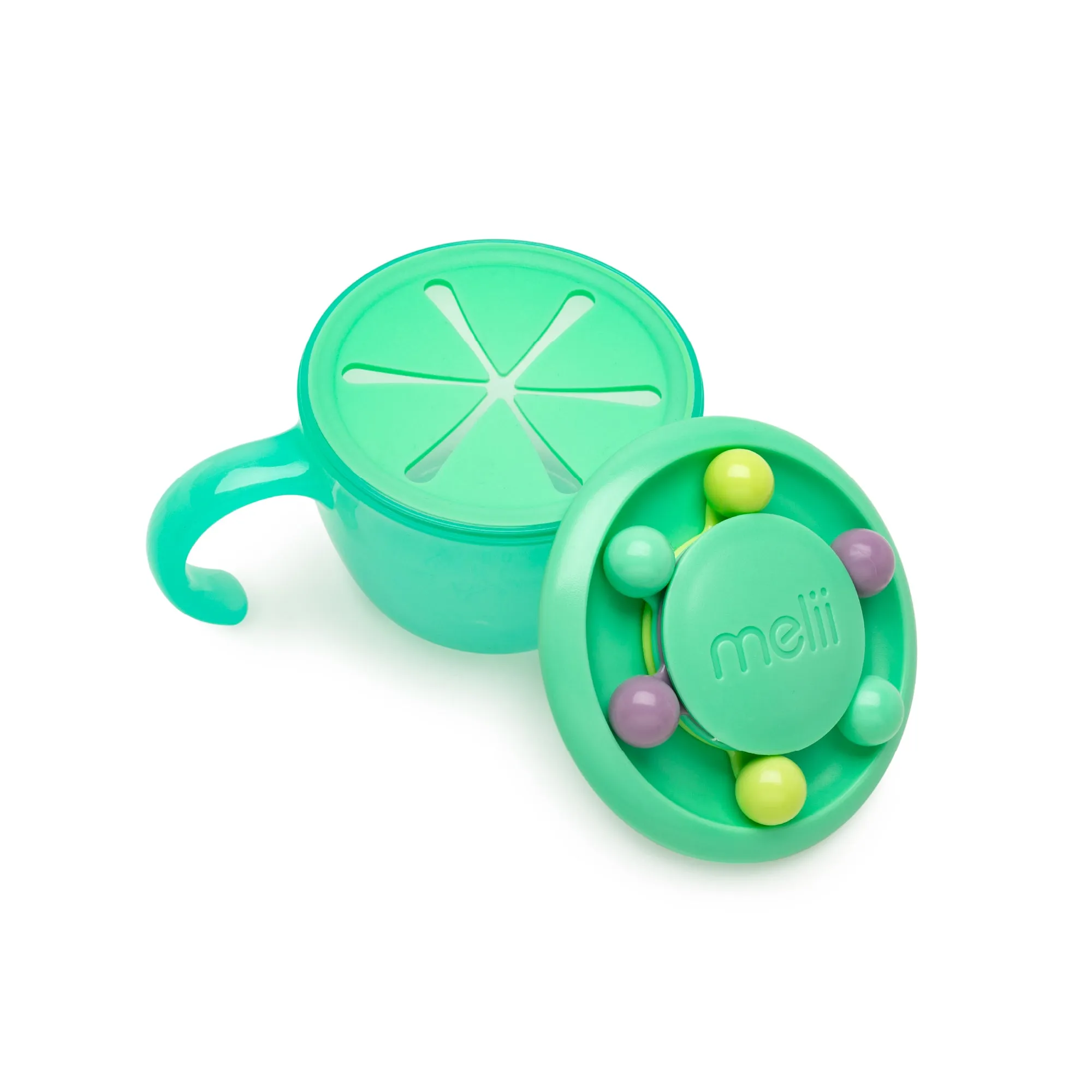melii Snack Container - Safe, Spill-Proof, and Playful Food Storage with Educational Beads for Babies, Toddlers, and Kids - BPA-Free & Versatile Snacking Solution