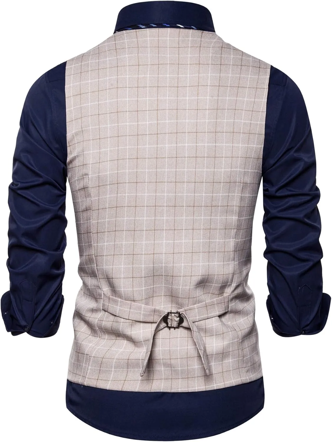 Men Formal Vest Suit For Vests 5 Buttons Regular Fit Wedding Dress Waistcoat For Suit Or Tuxedo