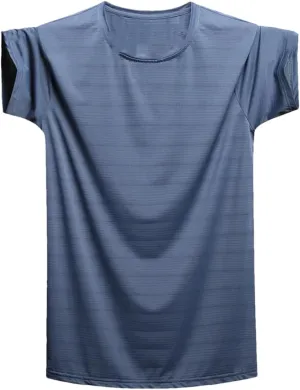 Men Quick Dry Oversized T Shirt Summer Gym Joggering Sports T-Shirts Men Ice Silk Tops Tees