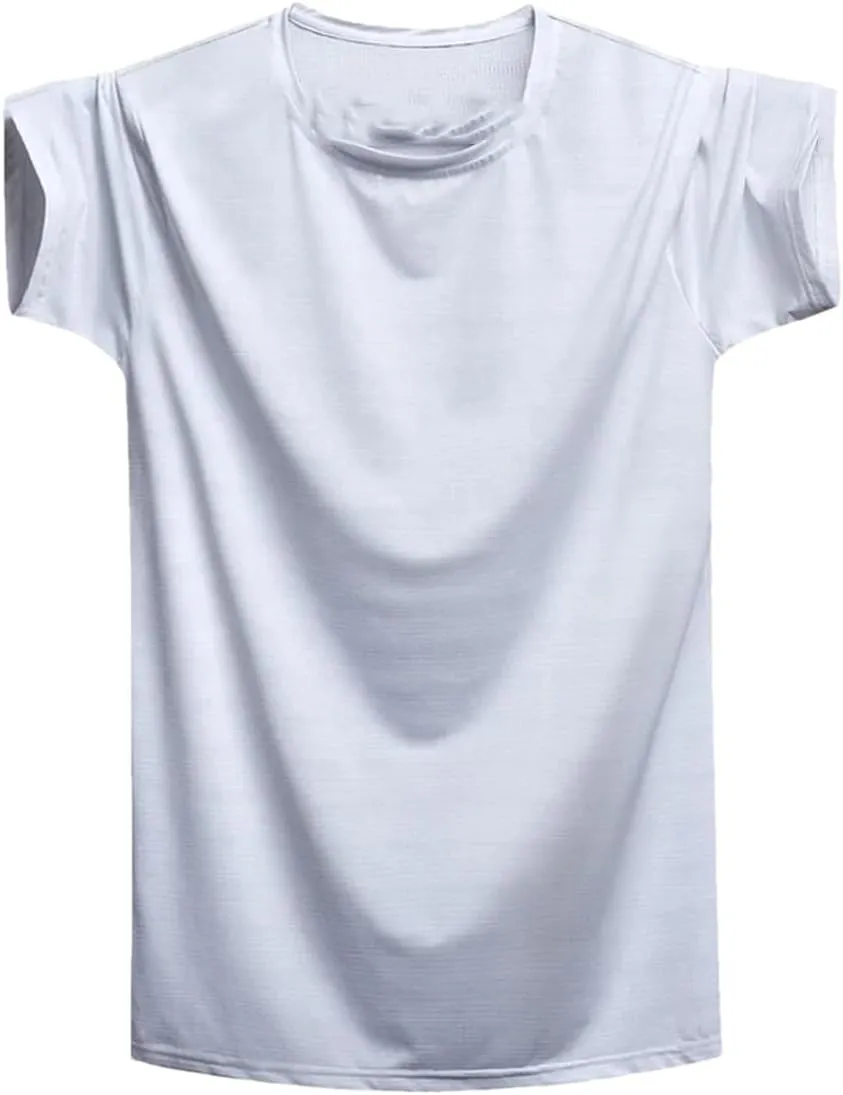 Men Quick Dry Oversized T Shirt Summer Gym Joggering Sports T-Shirts Men Ice Silk Tops Tees