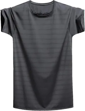 Men Quick Dry Oversized T Shirt Summer Gym Joggering Sports T-Shirts Men Ice Silk Tops Tees