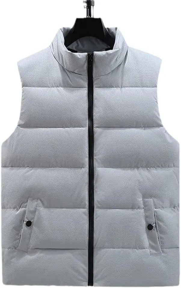Men's Down Vest - Fashion Vest Jacket Mensleeveless Jacket Men Casual with Pocket Puffer Vests Autumn Winter Cloth