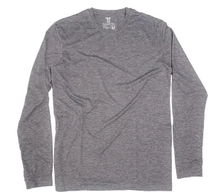 Men's Tall Slim-Fit Long Sleeve Crewneck T-Shirt, Super Soft Poly Blend Long Tee