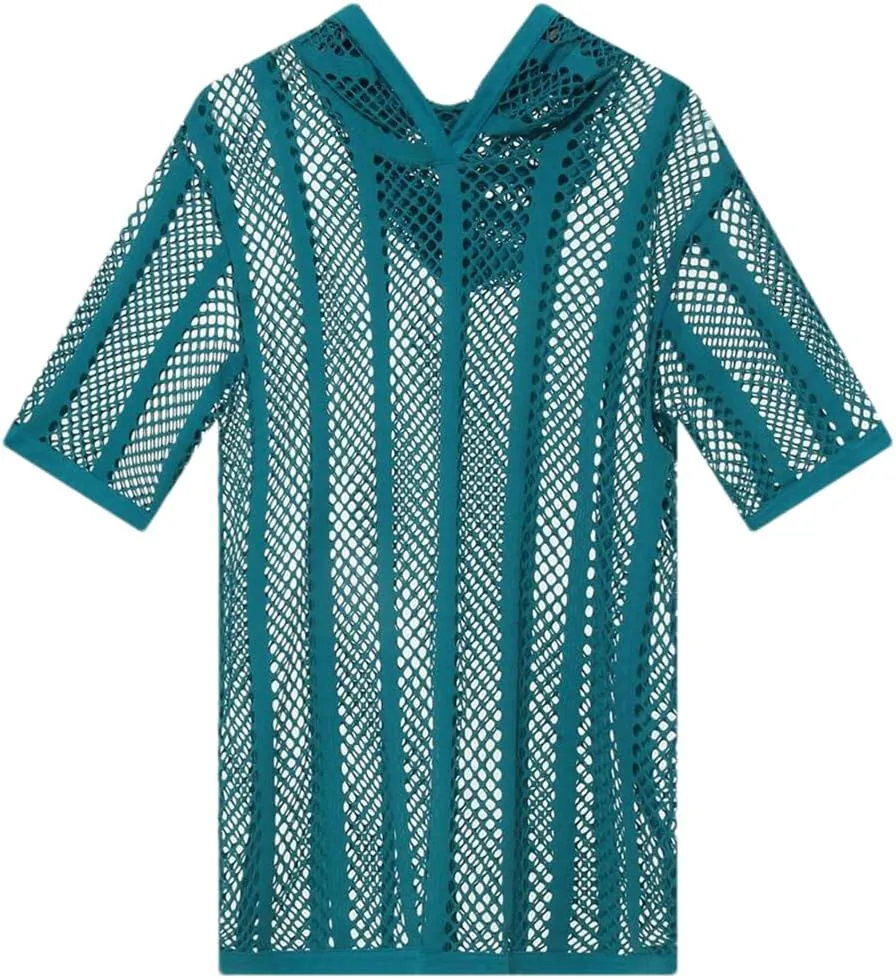 Men's Tees Sexy Mesh See Through T-Shirt Short Sleeve Hooded Streetwear Sports Undershirts