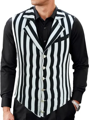 Mens Victorian Suit Vest Steampunk Gothic Waistcoat/USA