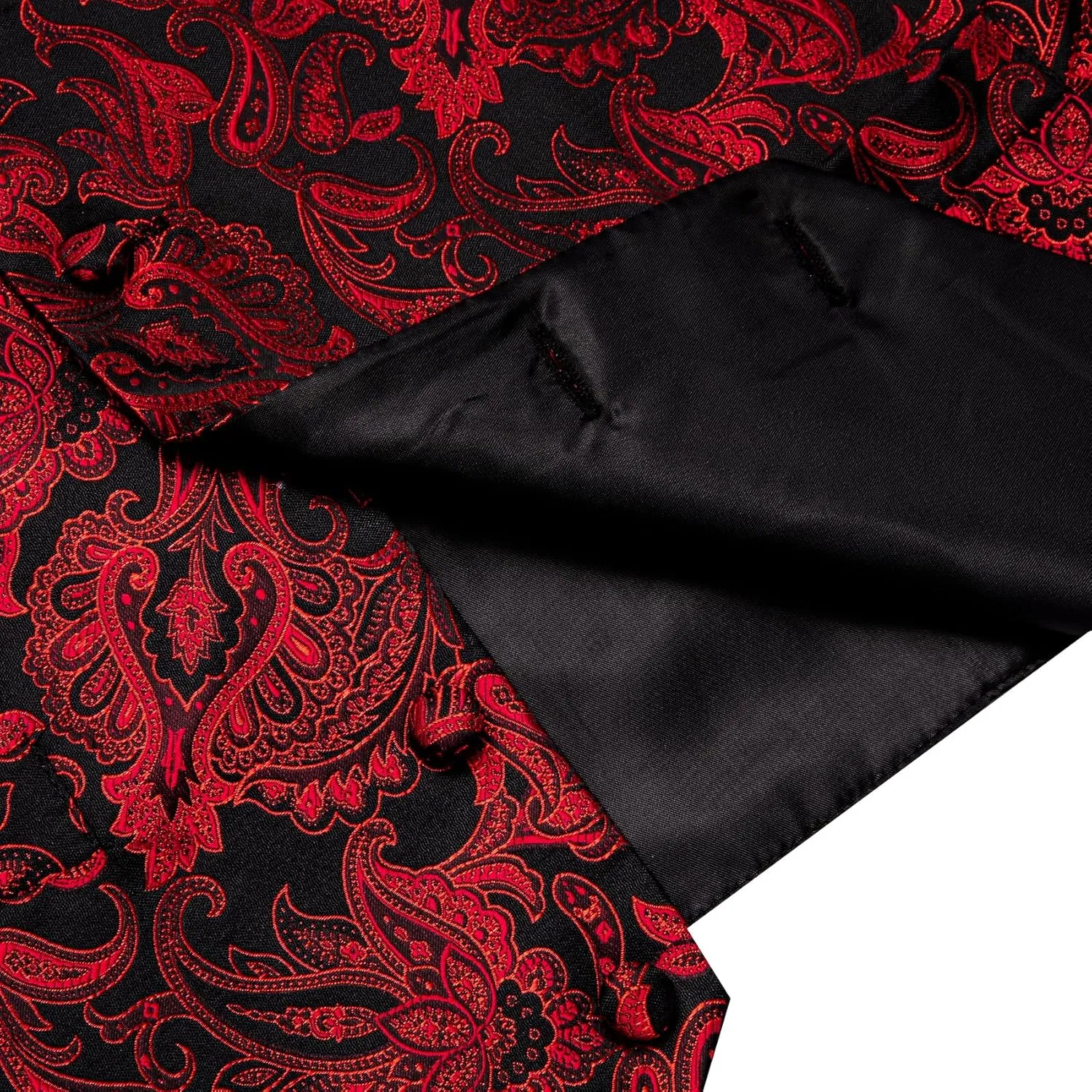 Mens Victorian Vest Tie Set Silk Paisley Suit Vests Formal Waistcoat Gothic Steampunk Vest with Notched Lapels