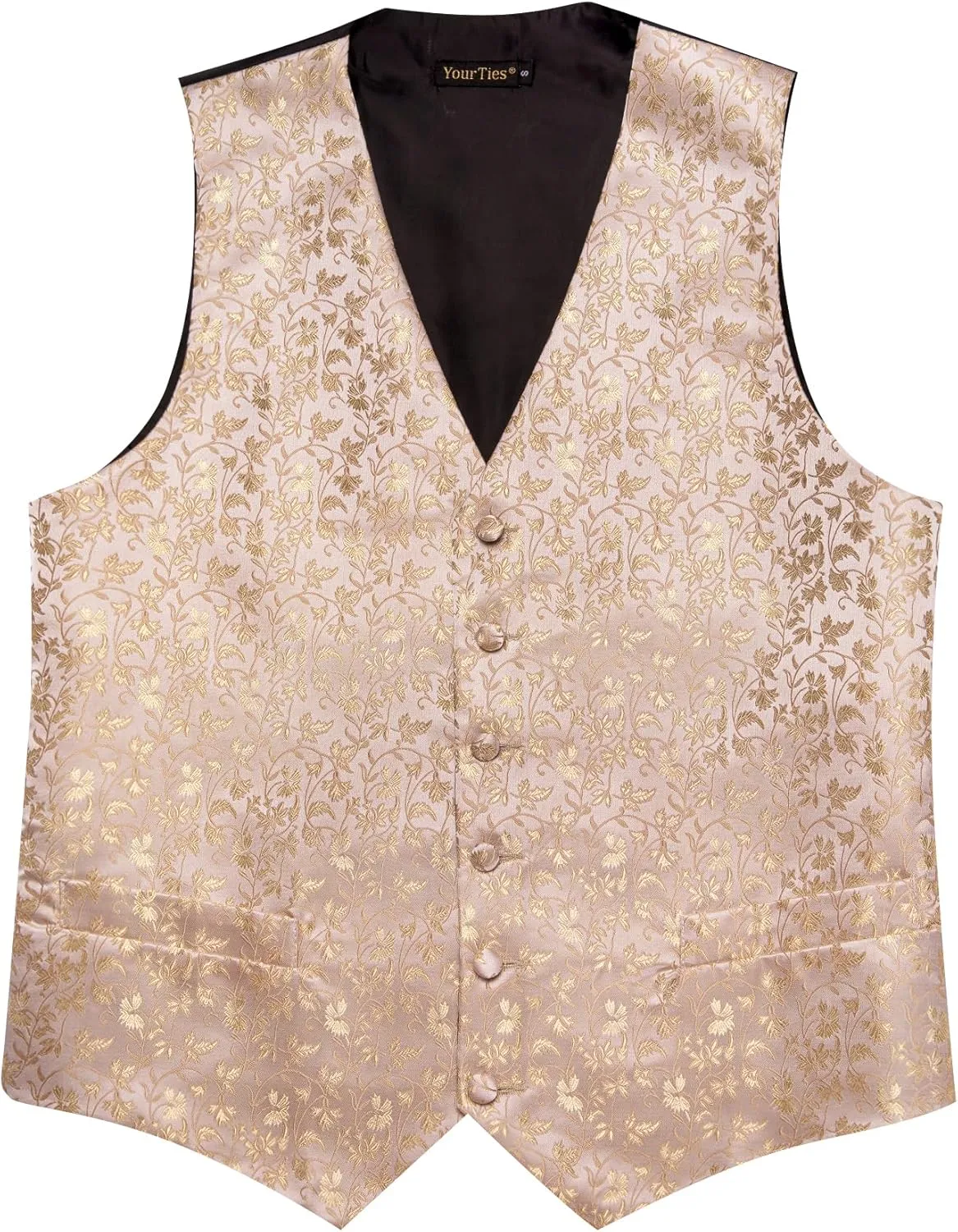 Mens Victorian Vest Tie Set Silk Paisley Suit Vests Formal Waistcoat Gothic Steampunk Vest with Notched Lapels