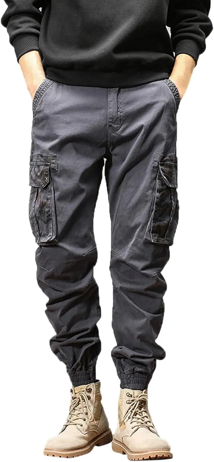 Mens Workout Cargo Sweatpants for Men Men's Fleece Lounge Pants Mens Fleece Active Athletic Workout Jogger Sweatpants