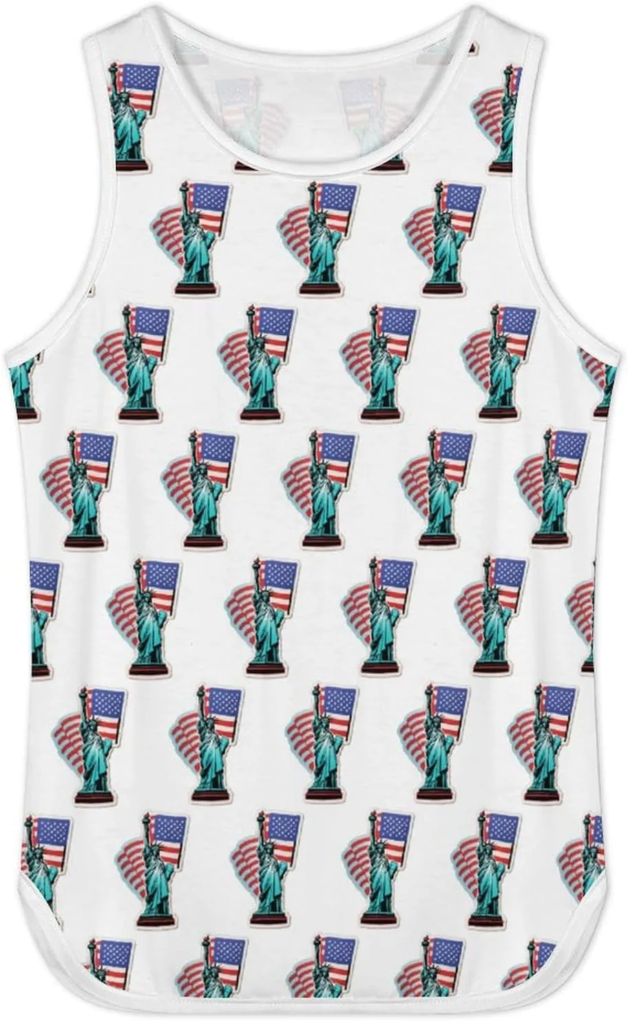 Mens Workout Tank Tops Trump Gym Loose Fit Sleeveless Shirt Summer Beach Crewneck Breathable Tees