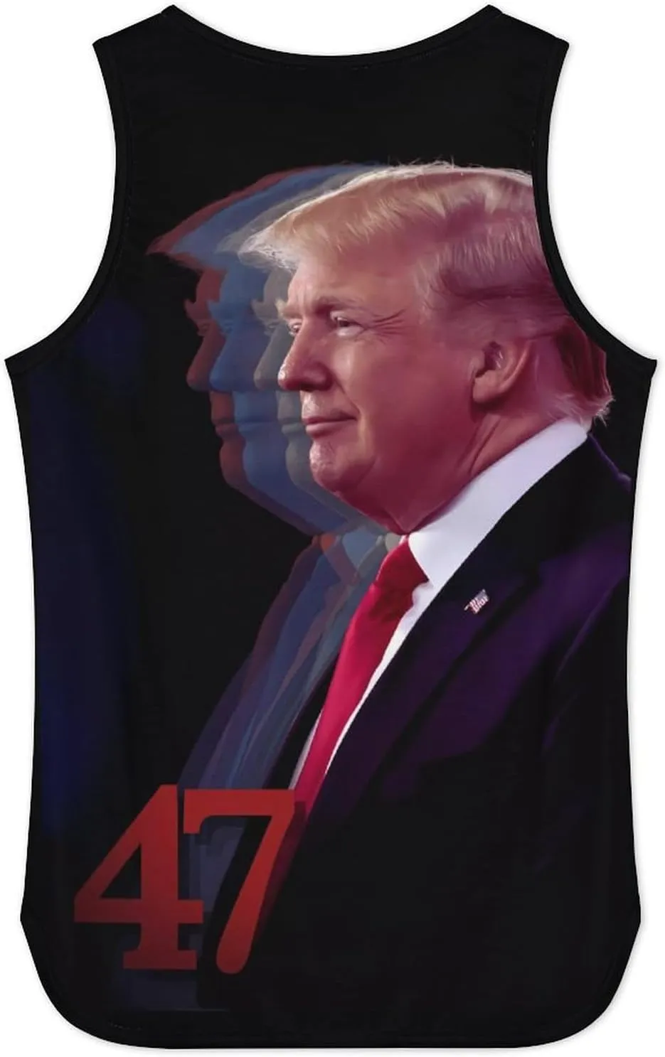Mens Workout Tank Tops Trump Gym Loose Fit Sleeveless Shirt Summer Beach Crewneck Breathable Tees