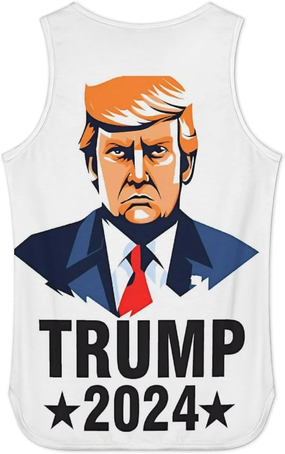 Mens Workout Tank Tops Trump Gym Loose Fit Sleeveless Shirt Summer Beach Crewneck Breathable Tees