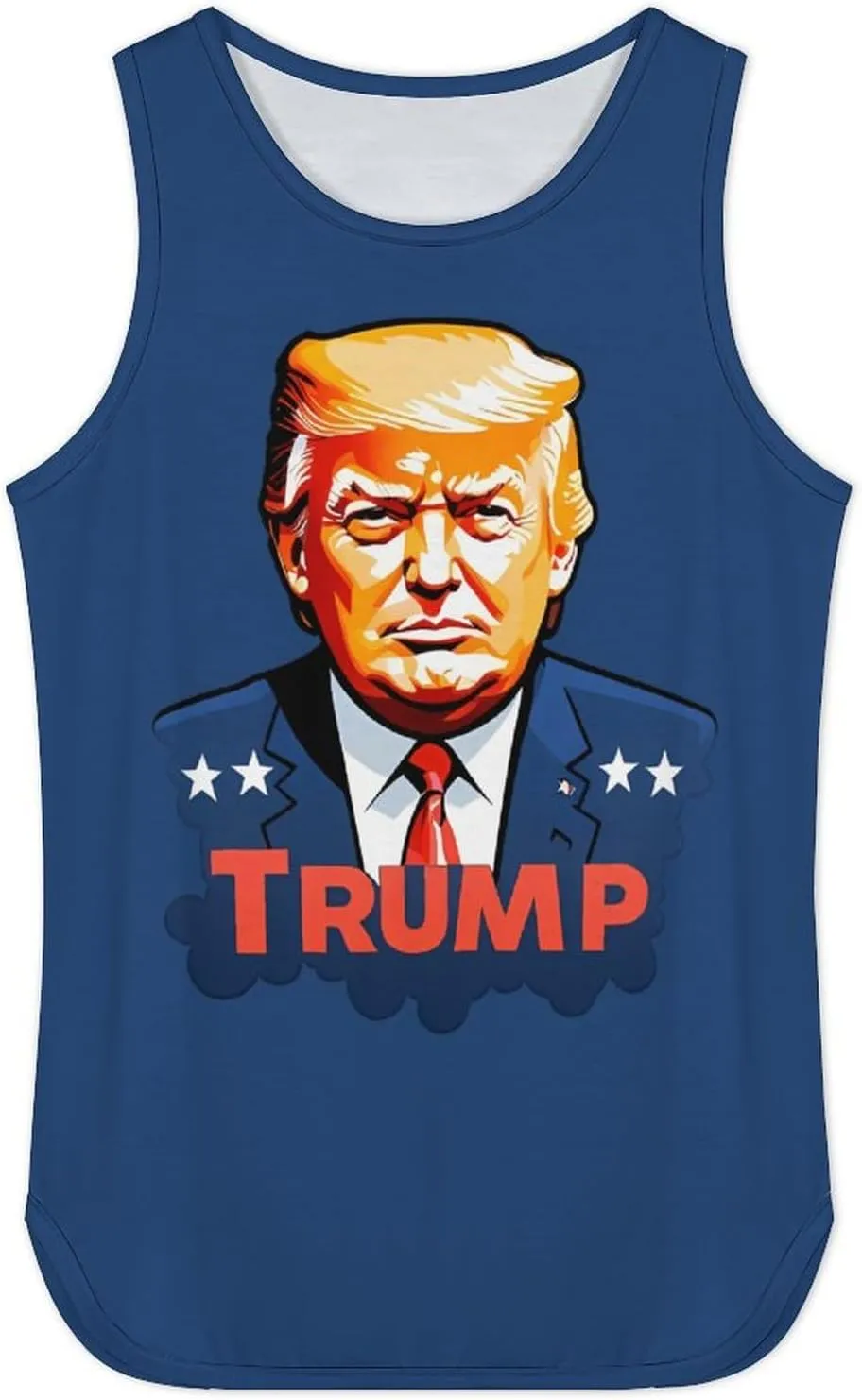 Mens Workout Tank Tops Trump Gym Loose Fit Sleeveless Shirt Summer Beach Crewneck Breathable Tees