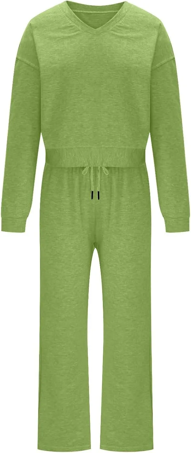 Miyaomn Casual Solid Cargo Trackpants for Women Athletic Loose Drawstring High Waisted Open Bottom Joggers with Flap Pockets