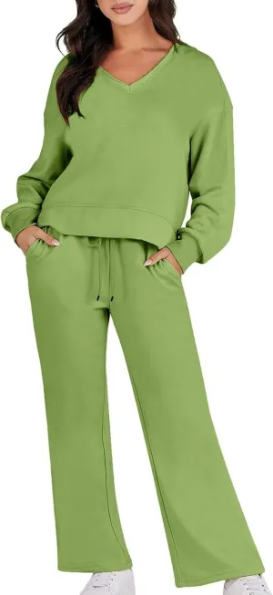 Miyaomn Casual Solid Cargo Trackpants for Women Athletic Loose Drawstring High Waisted Open Bottom Joggers with Flap Pockets