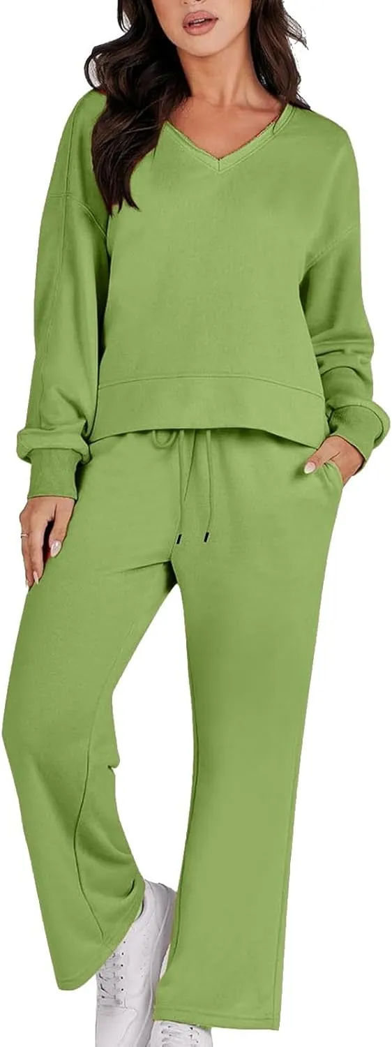 Miyaomn Casual Solid Cargo Trackpants for Women Athletic Loose Drawstring High Waisted Open Bottom Joggers with Flap Pockets
