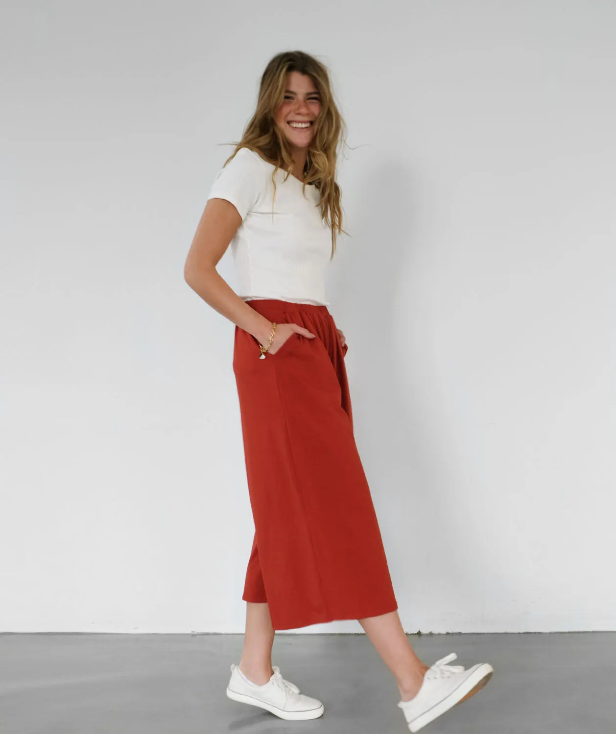 MOANA cropped pants in Rust