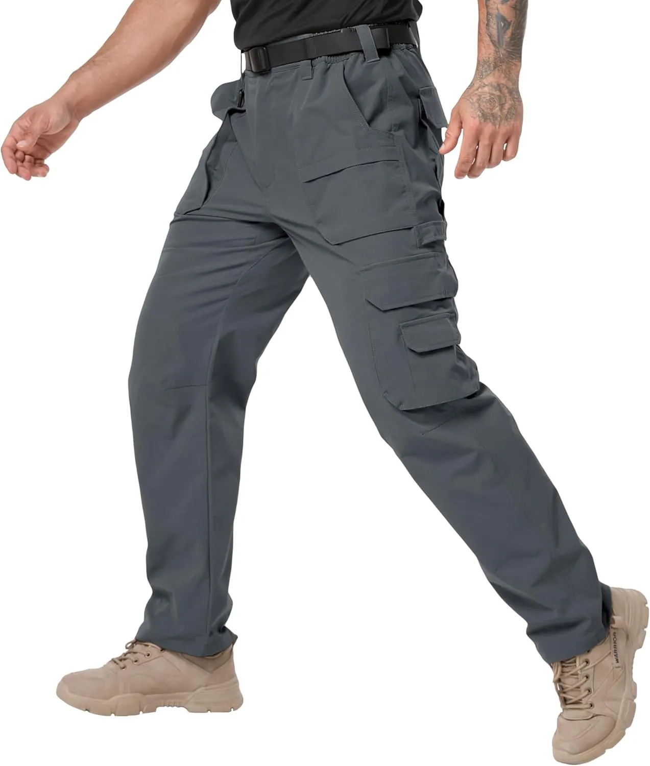 NATUVENIX Tactical Pants for Men Stretch, Ripstop Mens Work Pants Lightweight Hiking Cargo Pants Men Water Resistant