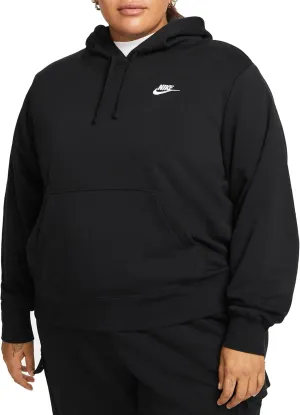 Nike Sportswear Club Fleece Women's Pullover Hoodie (Plus Size) (DV5092-010, Black/White) Size 3X