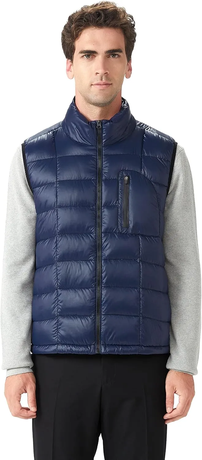 Orolay Men's Ultra Lightweight Down Vests Quilted Packable Winter Vest with Stand Collar
