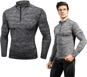 Personalized Men Thermal Compression Shirt Custom Logo Long Sleeve Athletic Baselayer Undershirt Gear T-Shirt