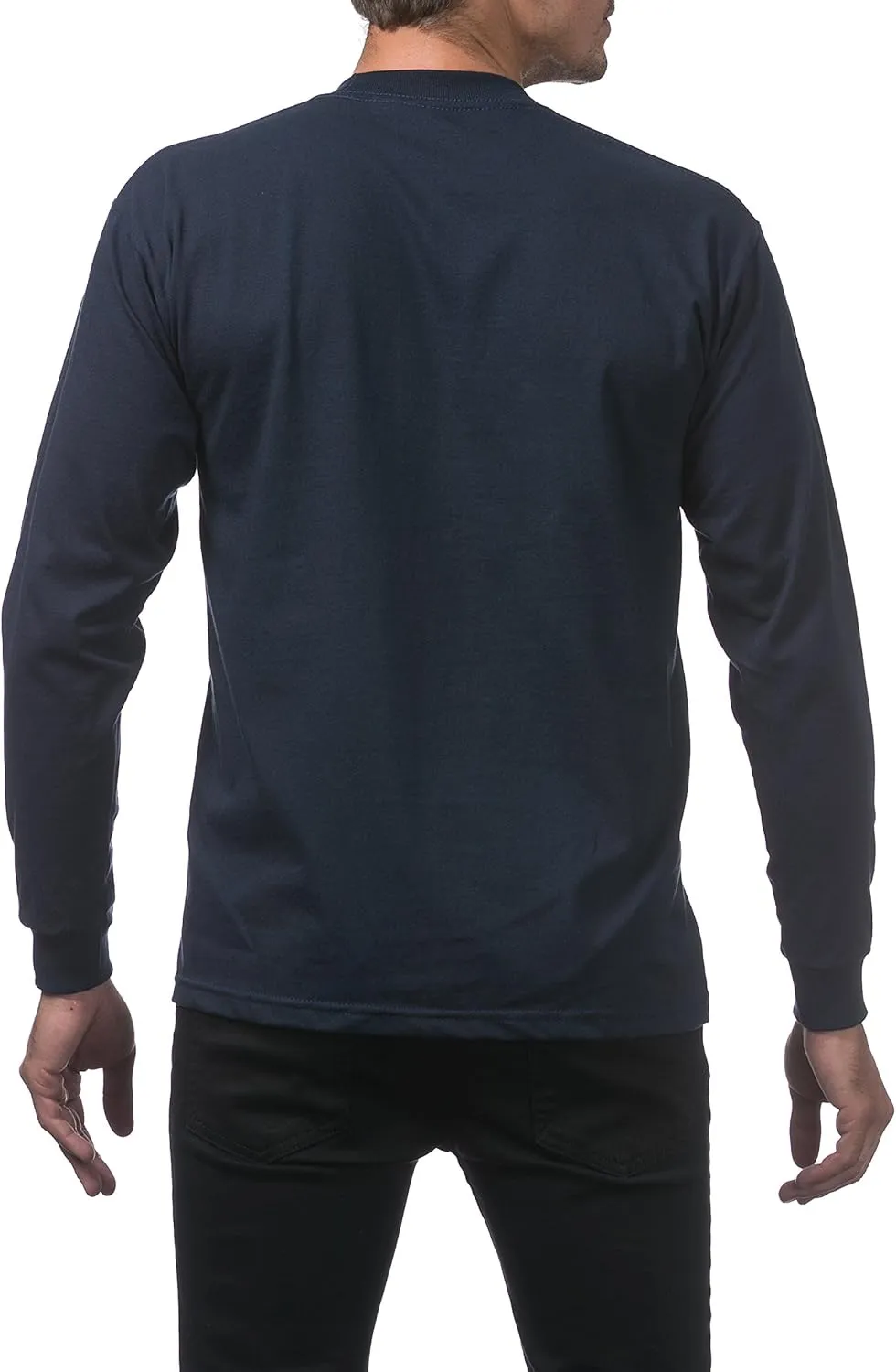 Pro Club Men's 3-Pack Heavyweight Cotton Long Sleeve Crew Neck T-Shirt