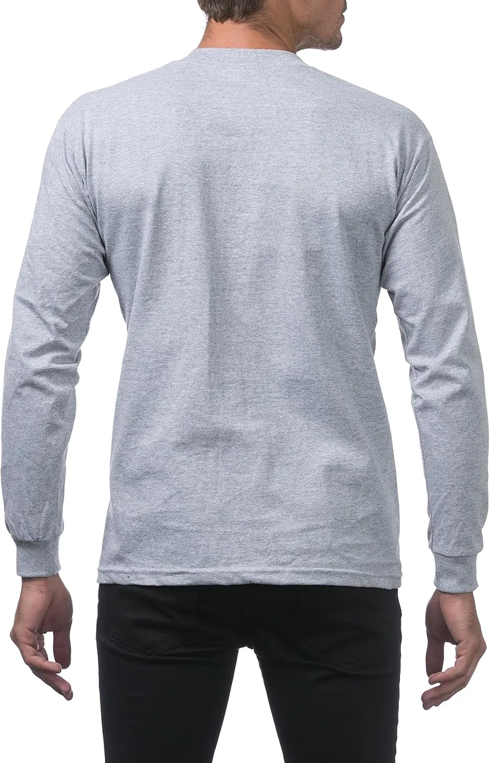 Pro Club Men's 3-Pack Heavyweight Cotton Long Sleeve Crew Neck T-Shirt