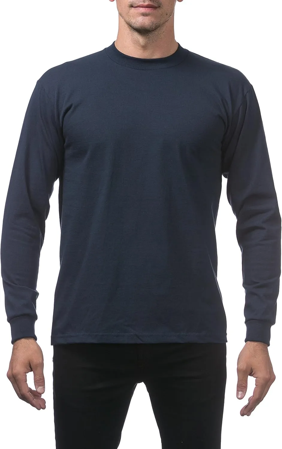 Pro Club Men's 3-Pack Heavyweight Cotton Long Sleeve Crew Neck T-Shirt