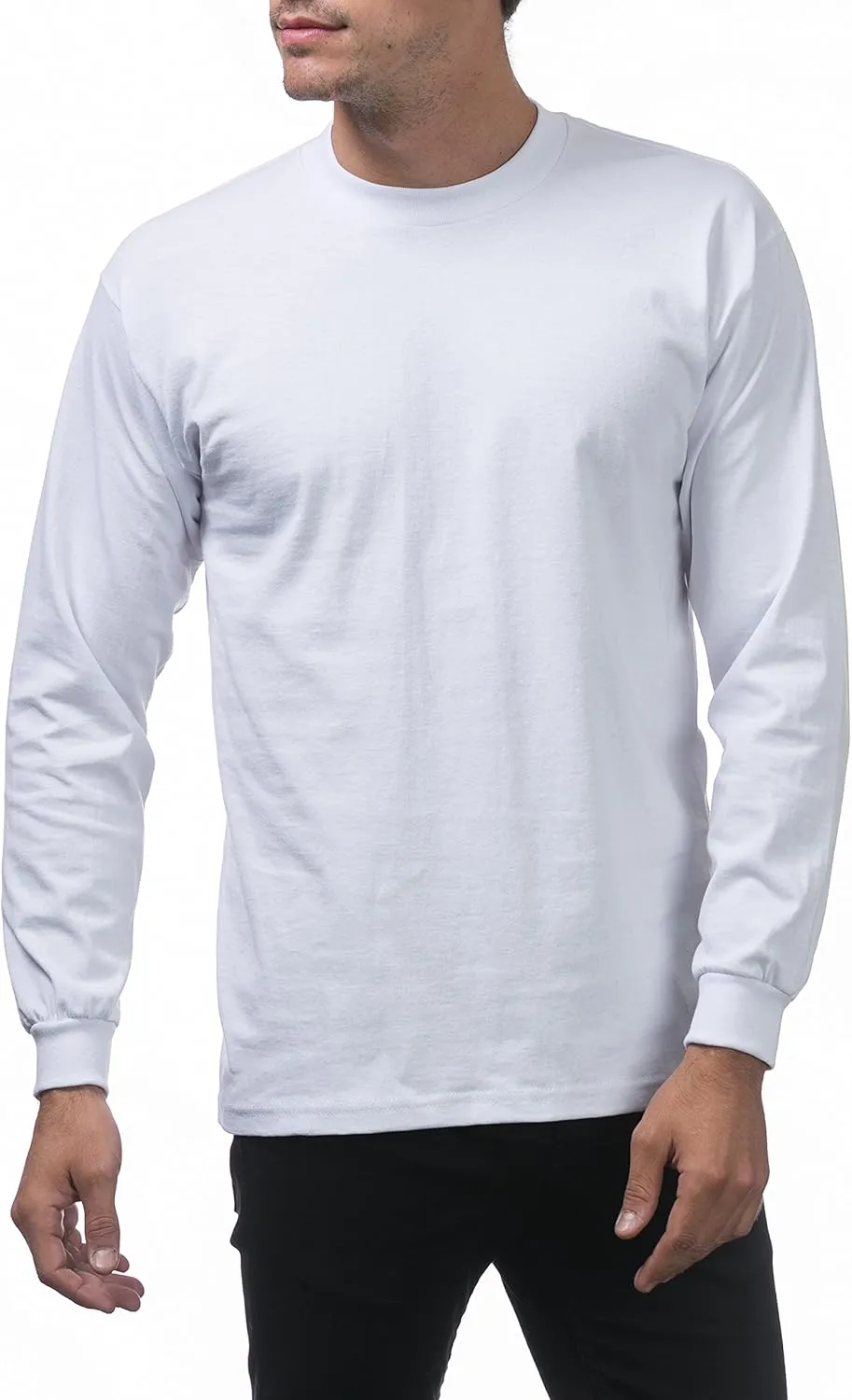 Pro Club Men's 3-Pack Heavyweight Cotton Long Sleeve Crew Neck T-Shirt