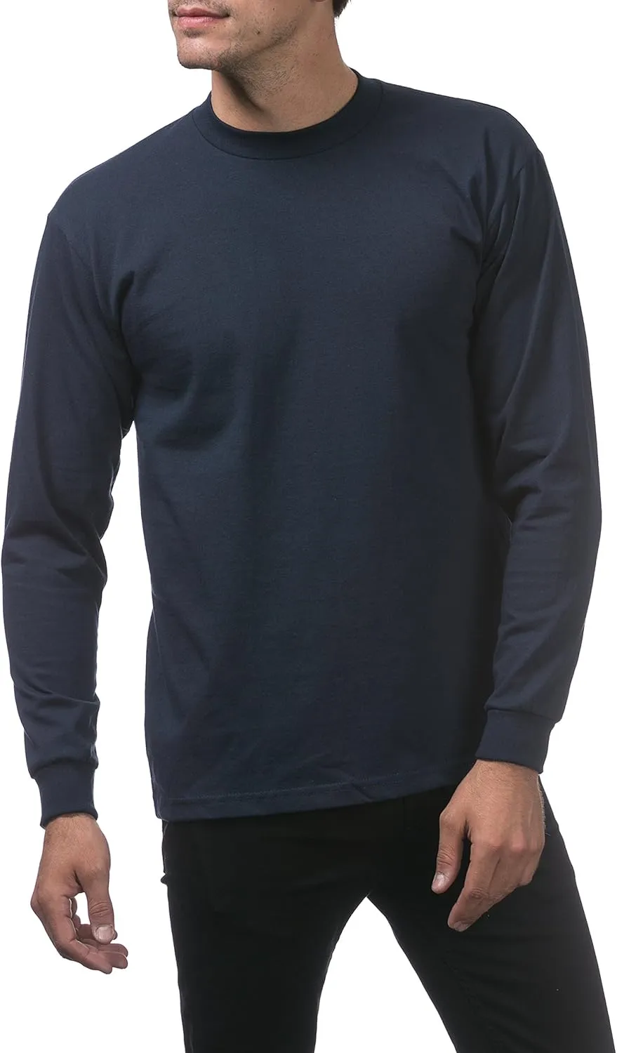 Pro Club Men's 3-Pack Heavyweight Cotton Long Sleeve Crew Neck T-Shirt