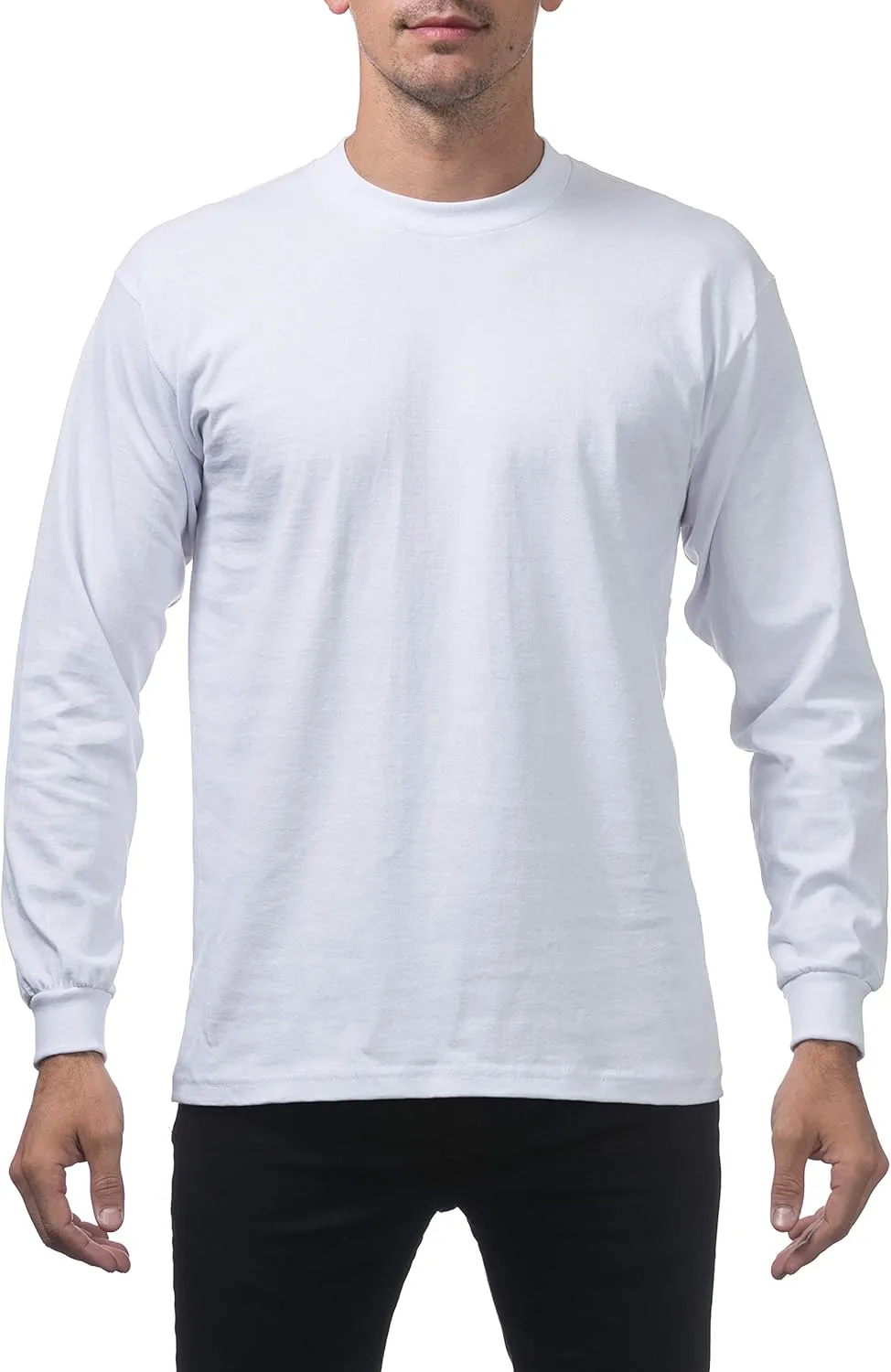 Pro Club Men's 3-Pack Heavyweight Cotton Long Sleeve Crew Neck T-Shirt