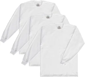 Pro Club Men's 3-Pack Heavyweight Cotton Long Sleeve Crew Neck T-Shirt