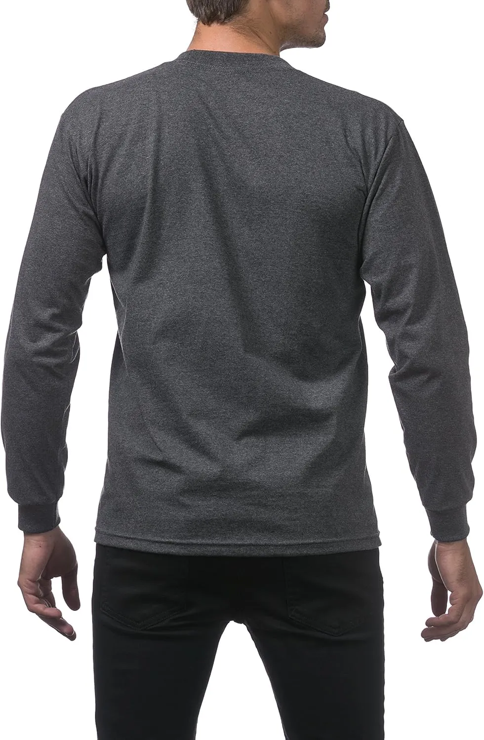 Pro Club Men's 3-Pack Heavyweight Cotton Long Sleeve Crew Neck T-Shirt